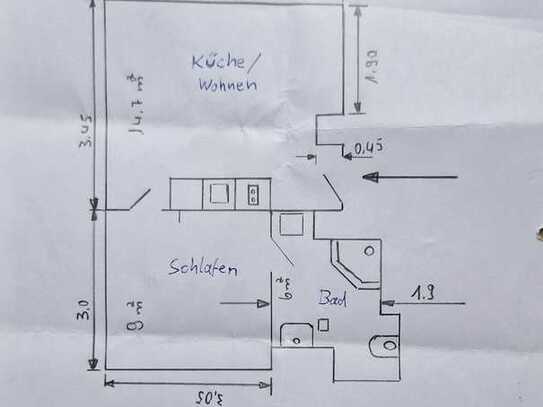 Möbelierte 1.5 Zimmer Wohnung in Freimann