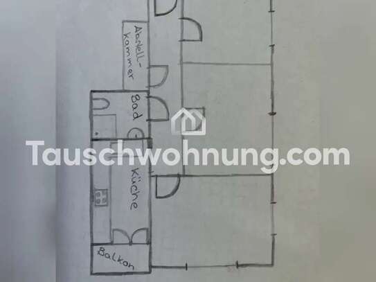 Tauschwohnung: zentrale 3Zi. mit Balkon