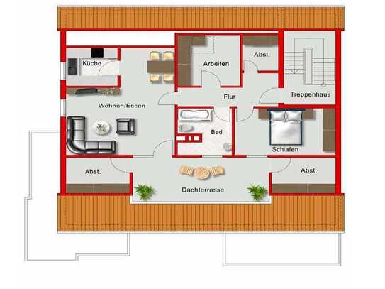 Charmante Wohnung mit Dachterrasse in Denkendorf: Perfektes zuhause zur Miete!