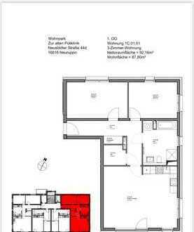 3 Zimmer Wohnung Wohnpark zur alten Poliklinik DWB Neubau