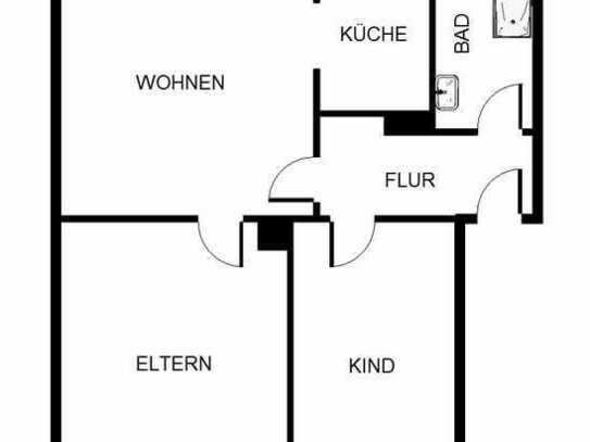 Schöne 2 1/2 Zimmer mit Balkon in einem der beliebtesten Stadtteile von Essens Süden