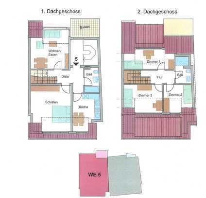 HELLE LICHTDURCHFLUTETE DACHGESCHOSS-MAISONETTEN WOHNUNG IM ORTSKEN VON NEUFFEN - sofort frei