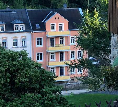 Freundliche und sanierte Wohnung mit Balkon und Einbauküche in Glashütte