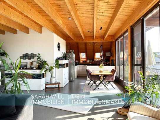 Großzügige Maisonette-Wohnung mit Südbalkon, Dachterrasse u. Stellplätzen in ruhiger Lage v. Haßloch