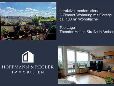 ++über den Dächern von Amberg++ Terrassenwohnung mit großem Balkon und phantastischer Aussicht