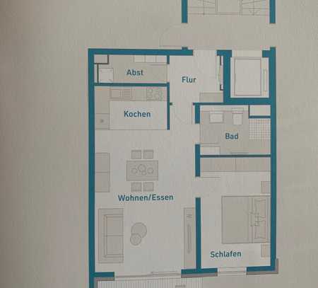 Exklusive 2-Zimmer-Wohnung mit Einbauküche und Balkon in Dossenheim