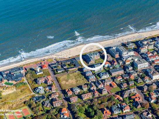 Nordseeinsel Wangerooge - Ferienapartment mit seitlichem Meerblick