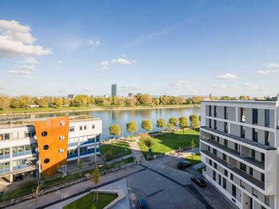 Penthouse 3-Zimmer Neubauwohnung mit Blick auf den Rhein