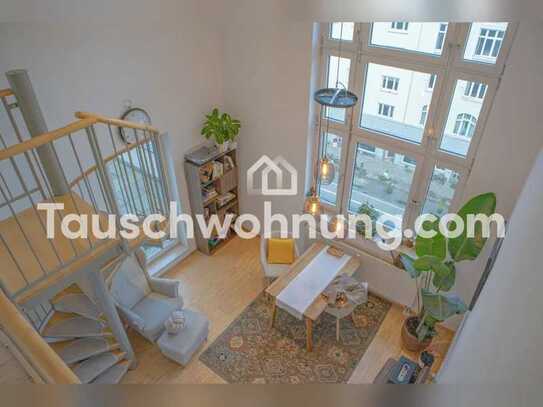 Tauschwohnung: Maisonette-Wohnung mit 2 Dachterrassen und Blick auf den Fer