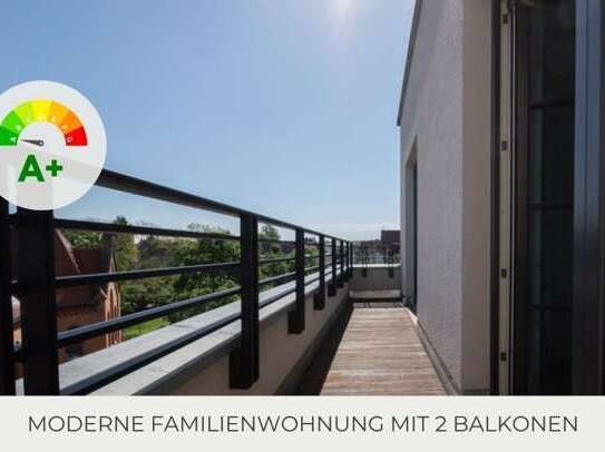 ** Moderne Wohnung über den Dächern Leipzigs | 2 moderne Bäder | 2 Terrassen | Parkett | Tiefgarage