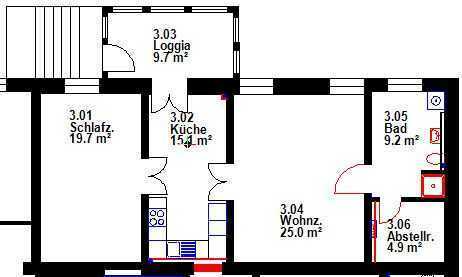 Erstbezug nach Sanierung: ansprechende 2-Zimmer-Hochparterre-Wohnung mit EBK in Roskow