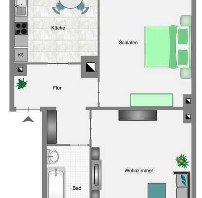 Moderne, renovierte 2-Zimmer-Wohnung mit Einbauküche in Essen-Holsterhausen