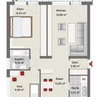 Freundliche 4-Zimmer-Wohnung mit Balkon und EBK im Bismarckviertel