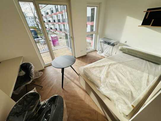 Süd-Balkon!!! Zum Innenhof, moderne möblierte 1-Zimmer Single Wohnung mit EBK und Abstellkammer!!!