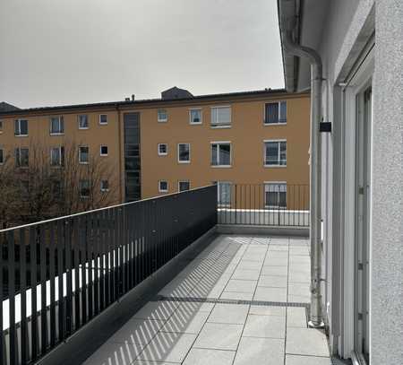 Geschmackvolle Neubau 2,5-Zimmer-Wohnung mit Dachterrasse in Germering