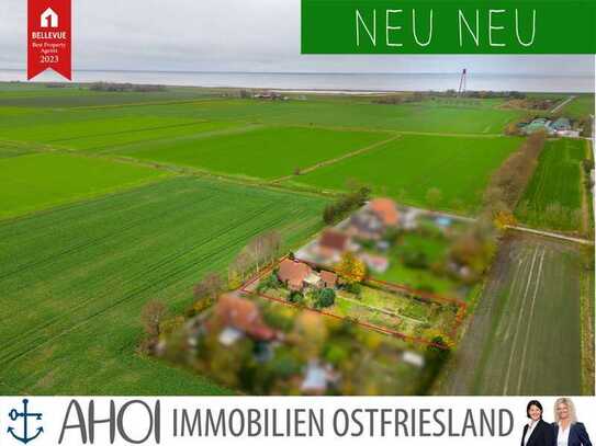 Einen Steinwurf vom Deich:
Teilmodernisiertes Einfamilienhaus mit Nebengebäude auf 
weitläu