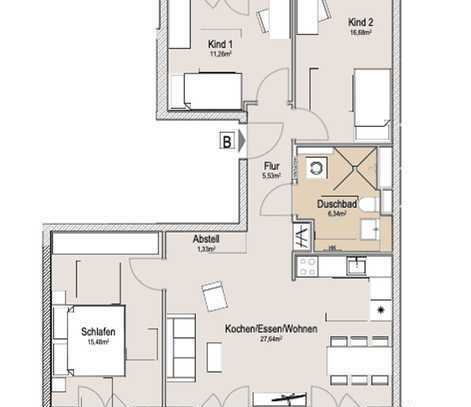 4 Zimmer 88,14 m² Etagenwohnung in Landsberg am Lech