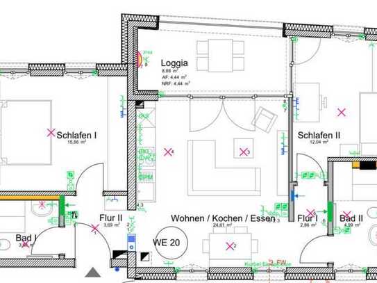 Stilvoll wohnen in Backnang – Hochwertige 3-Zimmer-Wohnung mit Loggia & Design-Einbauküche!