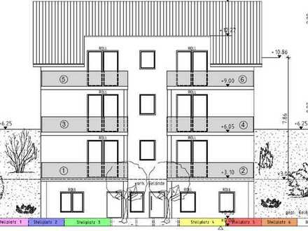 Neubau Erstbezug: Helle 2-Zimmer-DG-Wohnung mit Balkon, PKW-Stellplatz und herrlicher Aussicht