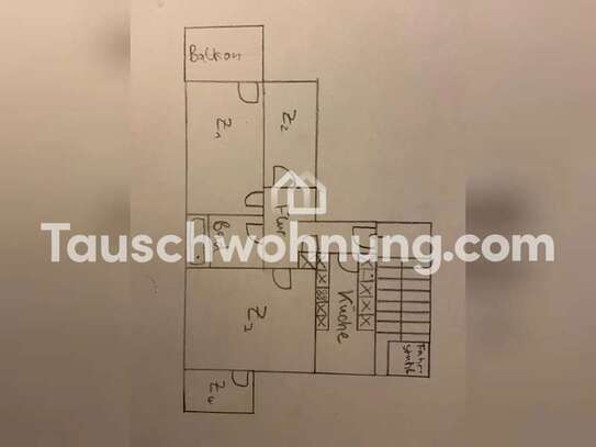 Tauschwohnung: Moderne 3 Zimmerwohnung gegen mindestens 5 Zimmer