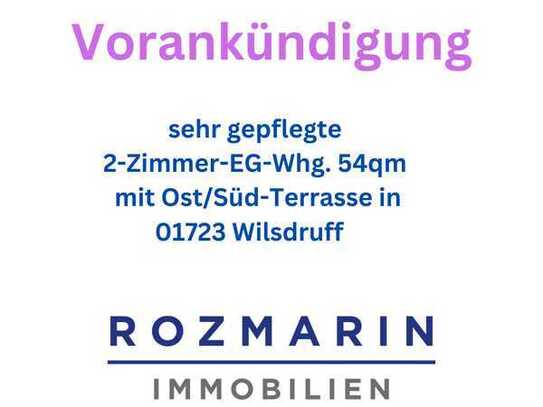 gepflegte 2-Zimmer-EG-Whg. mit Terrasse in 01723 Wilsdruff nähe Dresden