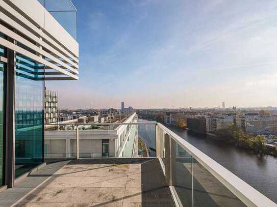 Exklusive Wohnung LIVING LEVELS mit großzügiger Südterrasse und spektakulärem Blick über die Spree