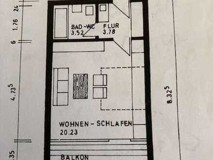 Stilvolle 1-Zimmer-Wohnung mit Balkon und Singleküche mitten im Park von Bad Rappenau