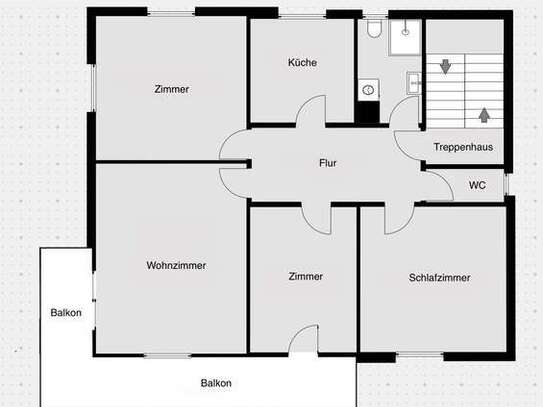 Erstbezug nach Sanierung: freundliche 4-Zimmer-Wohnung mit Balkon in Wiernsheim