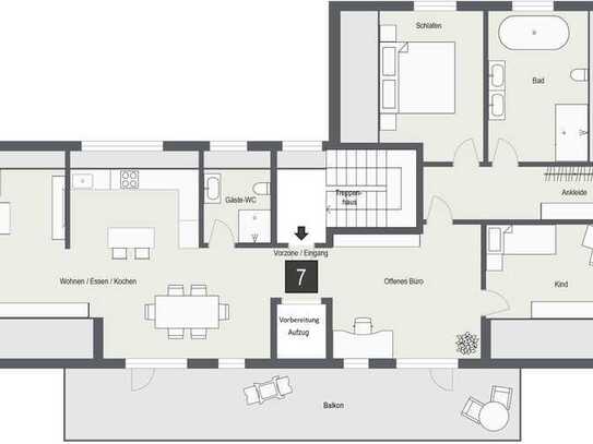 Essenbach Living - Penthouse mit grßem Balkon!!!