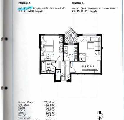 Geschmackvolle 2 Zimmerwohnung in einer kleinen Wohnanlag mit 2 Eingängen a 9 Wohnungen.