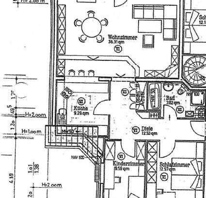 Ansprechende und vollständig renovierte 3-Zimmer-Wohnung mit Balkon in Sonsbeck