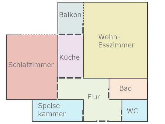 665 € - 70 m² - 2.0 Zi.