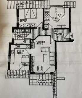 Attraktive 3-Raum-Wohnung mit EBK und Balkon in Unterlauter