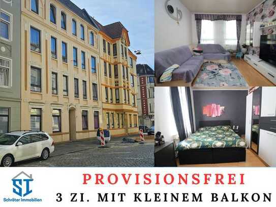 PROVISIONSFREI: Anlage mit Potenzial: Helle 3 Zi. mit kl. BalkoN