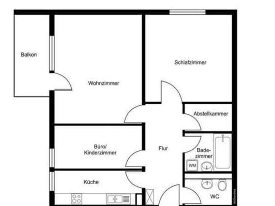 Exklusive 2,5-Zimmer-Wohnung mit gehobener Ausstattung, Balkon und Einbauküche in Fürstenfeldbruck