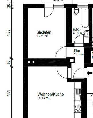 Erstbezug nach Sanierung. Schöne 2-Zimmer-Erdgeschosswohnung mit Balkon in Remscheid