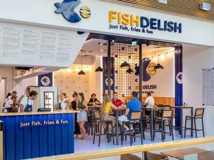 FISH DELISH: Top Standort mit Terrasse in der Westfield Mall, Hafen-City, zu verkaufen!