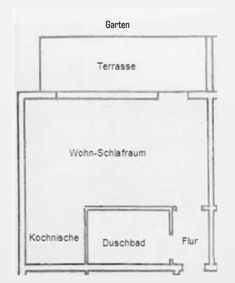 Geschmackvolle 1-Raum-Souterrain-Wohnung in Köln Niehl