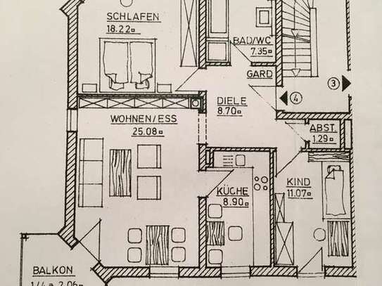 Schöne, geräumige drei Zimmer Wohnung mit Balkon in Mering