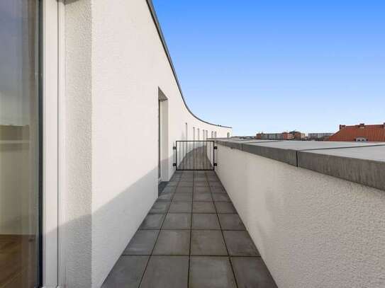 6.01 Erstbezug: möblierte Wohnung mit Weitblick und Terrasse nach Süden