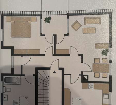 Geschmackvolle, vollst. renovierte 2-Zimmer-Dachgeschosswohnung mit Balkon