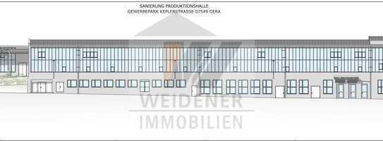 1262,25 qm Gewerbehalle - Lager und Büro - im Herzen von Gera! Umbau nach Mieterwunsch!
