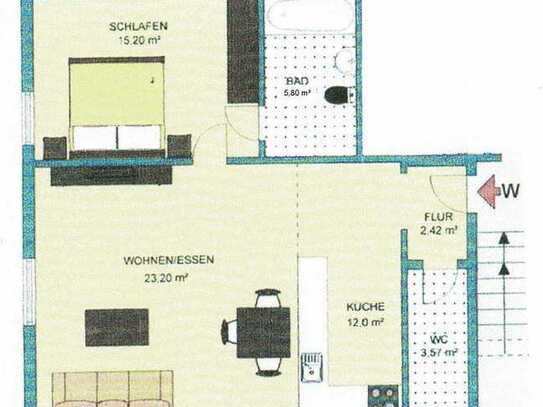 Sonnige 2-Zi.-Wohnung im Großraum 88361 Altshausen / Kreis Ravensburg