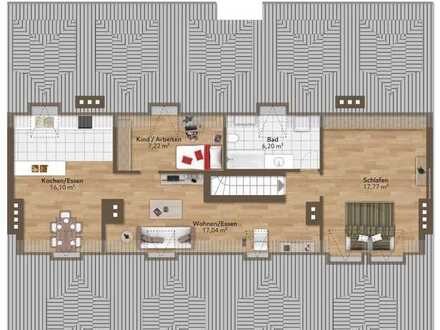 Einmalig: 3-Zi-DG-Wohnung mit Gartenanteil in Nymphenburg-Gern! nur 7.300 € / m2 zur Kapitalanlage