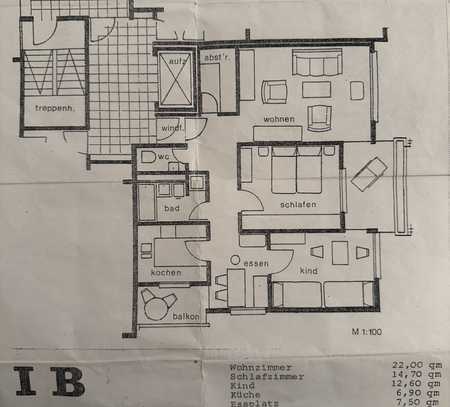 Stilvolle, modernisierte 3,5-Zimmer-Wohnung mit 2 Balkonen einer TG und Einbauküche in Stuttgart