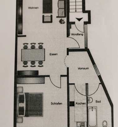 Großzügige 2 Zimmer Wohnung mit separaten Hauseingang