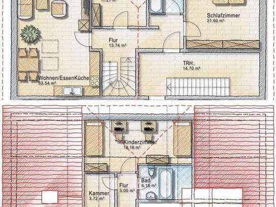 Maisonettewohnung in 15526 mit der Option einen Garten zusätzlich in 15859 anzumieten