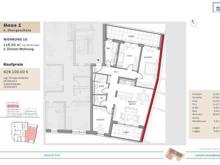 4-Zimmer Wohnung mit zwei Loggien