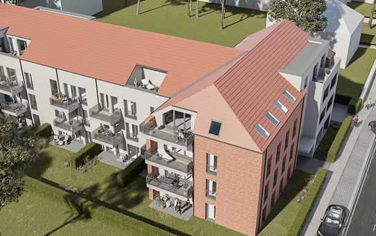 Neubauprojekt KfW 40 QNG: Barrierefreie 2 Zi.-Wohnung im EG mit privater Terrasse