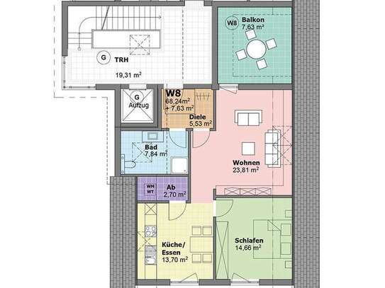 Geräumige Dachgeschosswohnung in optimaler Lage in Waldbröl